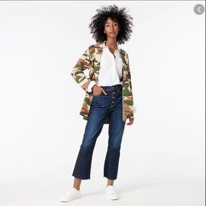 J.Crew Sophie open-front sweater-blazer in camo
